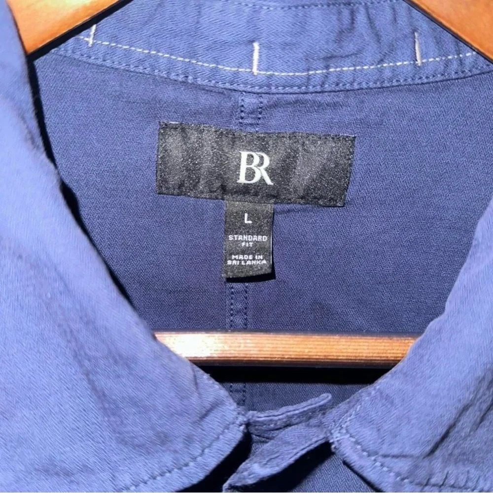 Banana Republic Casual Blue Button Down Sport Shirt Size Men’s Large